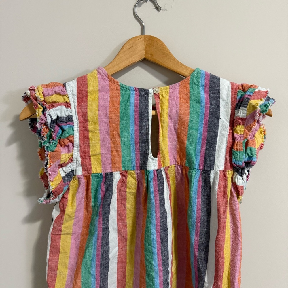 THML Multicolor Striped Ruffle Sleeve Blouse - Picture 7 of 12
